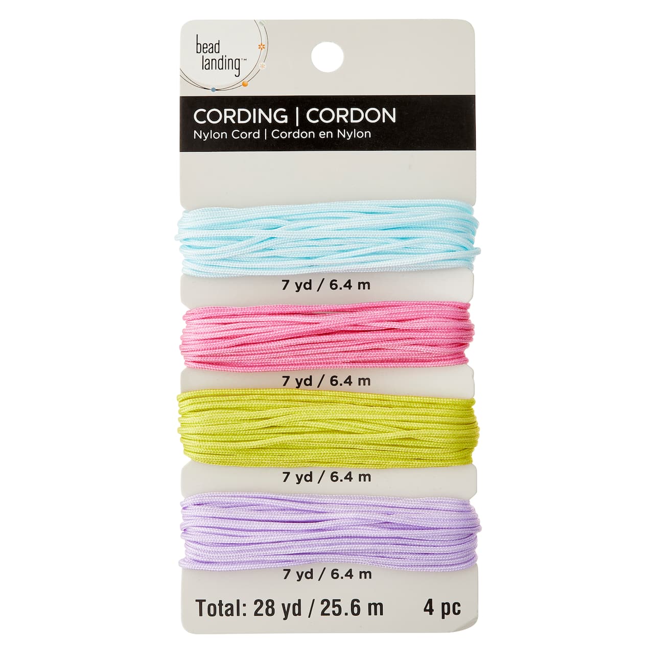 6 Packs: 4 ct. (24 total) 1.5mm Pastel Nylon Cording by Bead Landing™